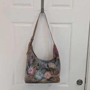 Anuschka Hand Painted Leather Satchel Bag